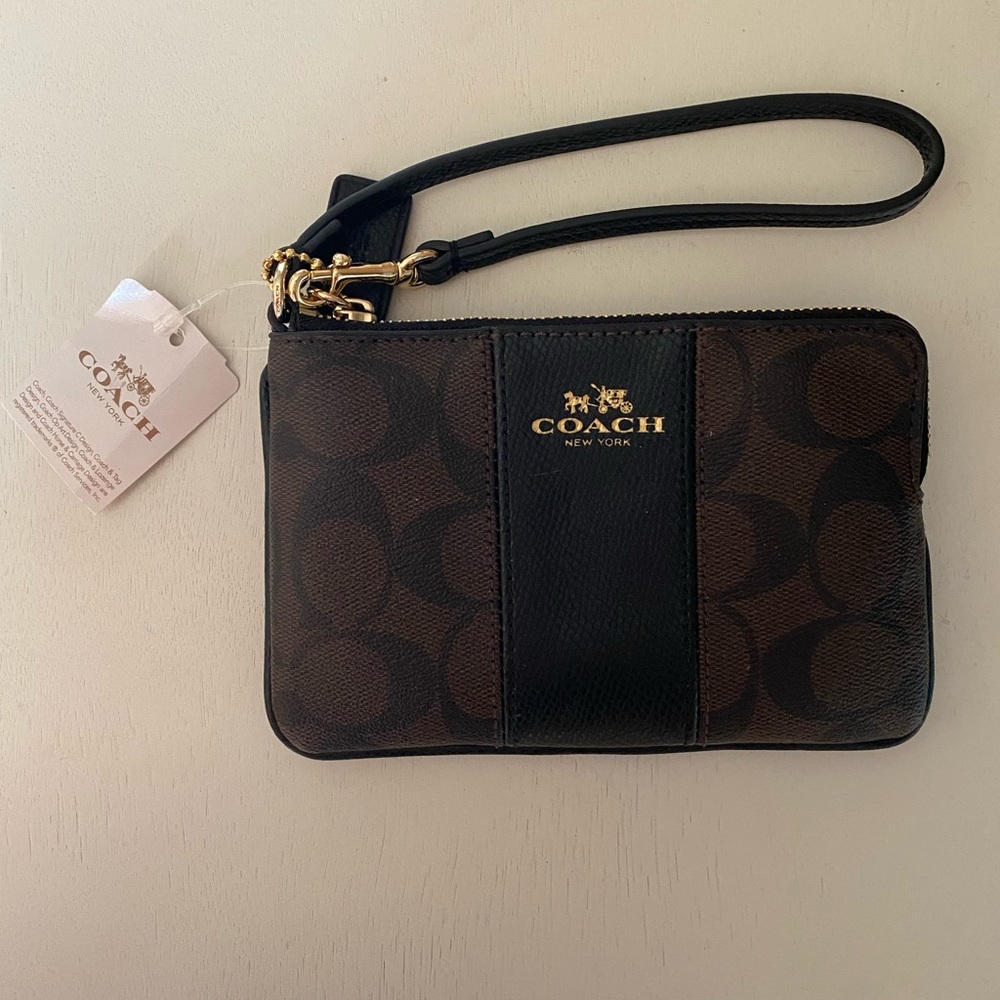 Brand new coach brown wristlet